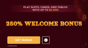 250% welcome deposit bonus